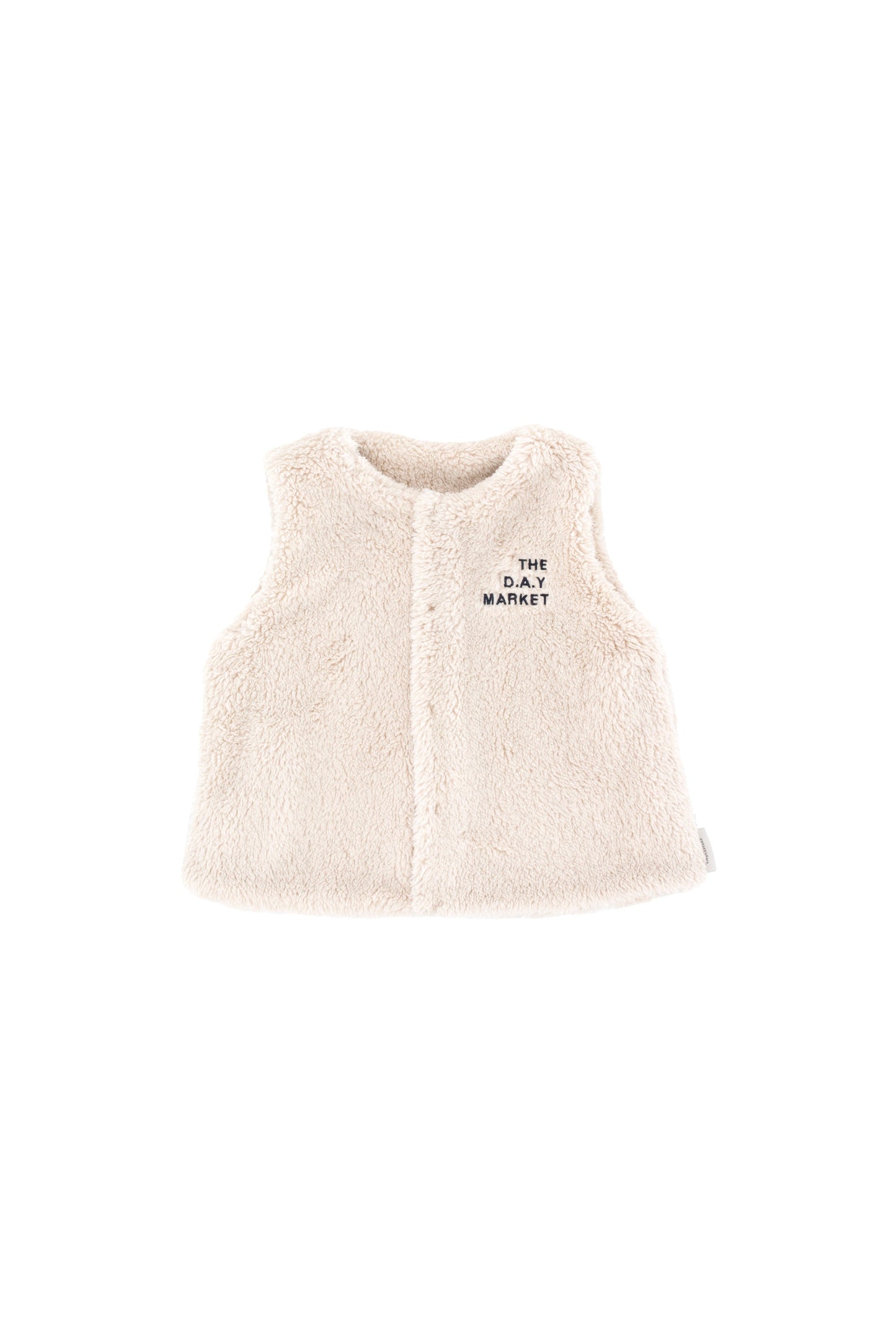 Girls Beige Fluffy Vest