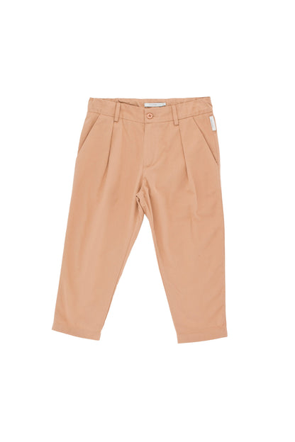 Girls Dark Nude Cotton Trousers