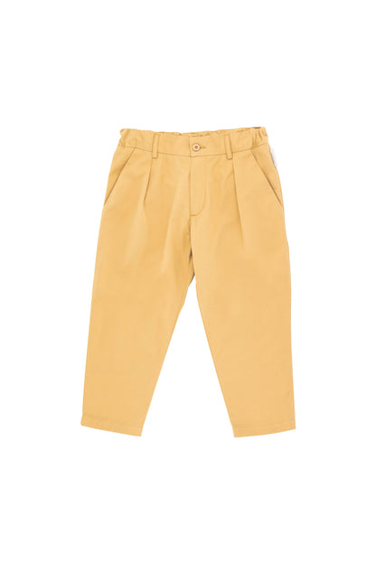 Girls Yellow Cotton Trousers