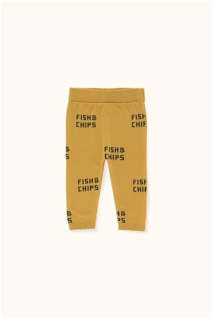 Girls Mustard & Dark Green Cotton Trousers
