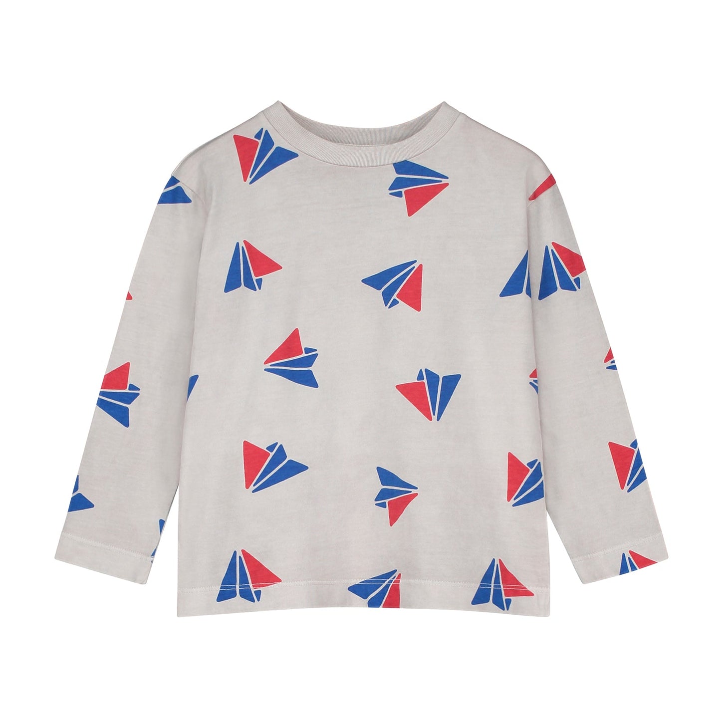 儿童灰色印花棉T恤