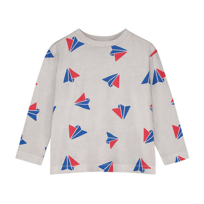 儿童灰色印花棉T恤