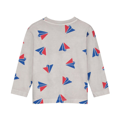 儿童灰色印花棉T恤