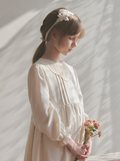 女童白色花朵发带