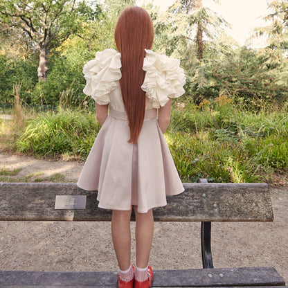 女童 Aria 粉色提花连衣裙