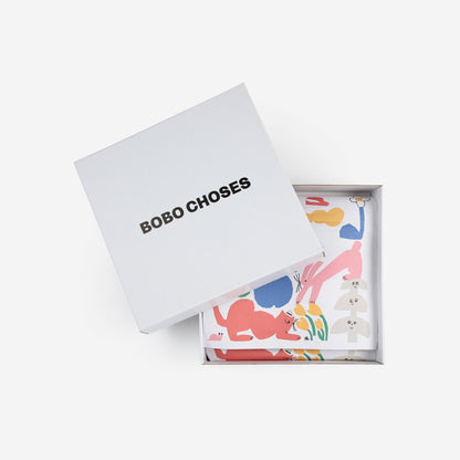 女婴米色花朵针织棉套装(2件)