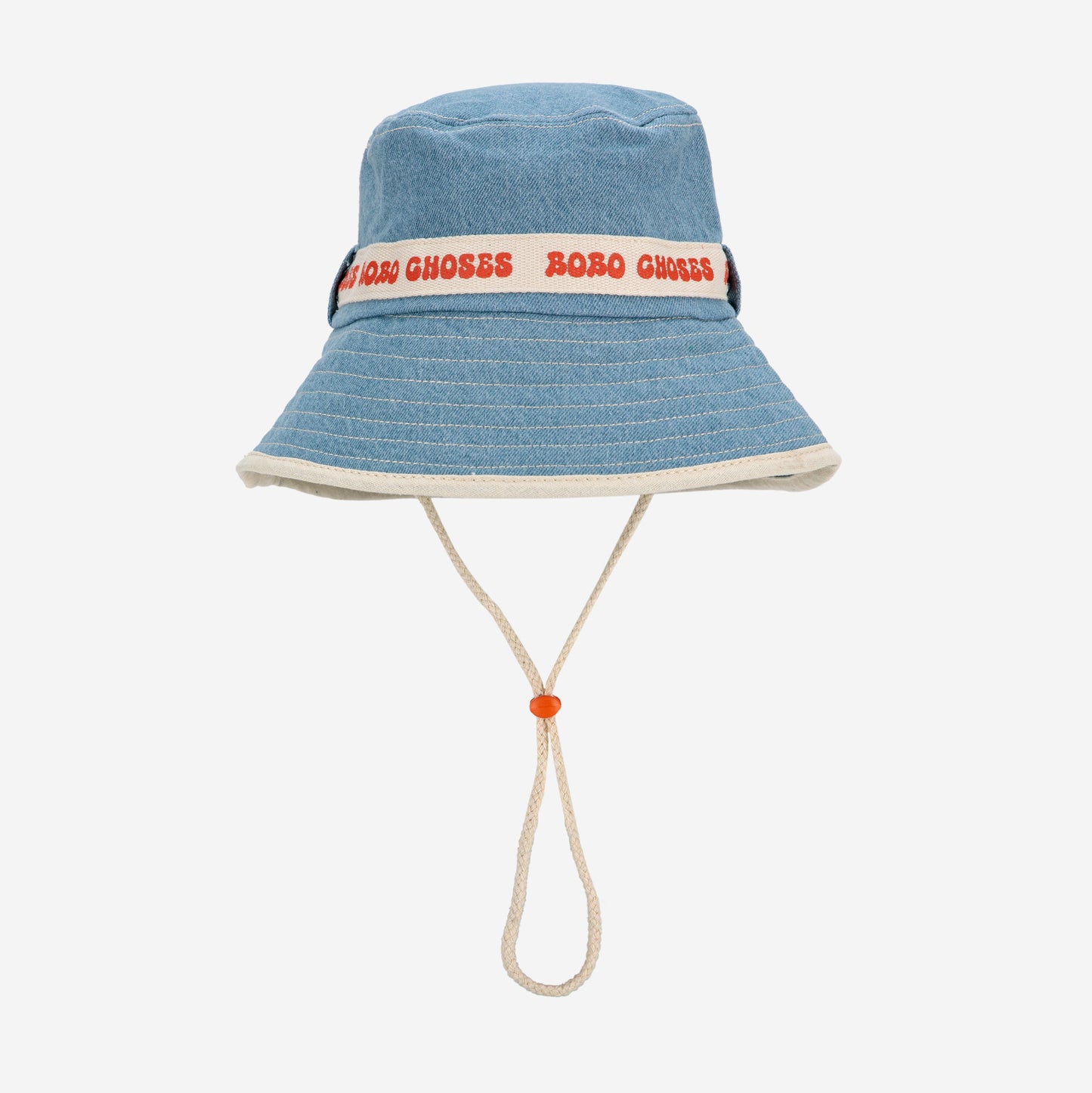 女童蓝色印花Logo牛仔帽子