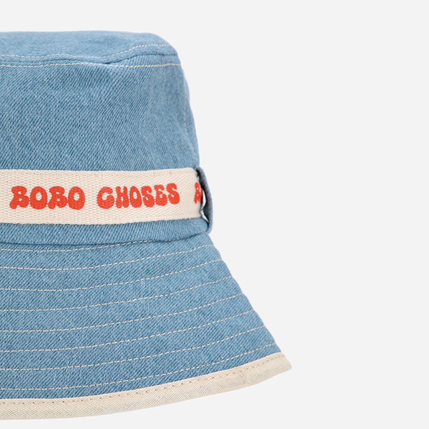 女童蓝色印花Logo牛仔帽子