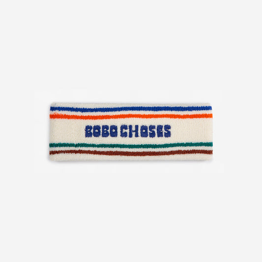 女童七彩条纹毛巾发箍