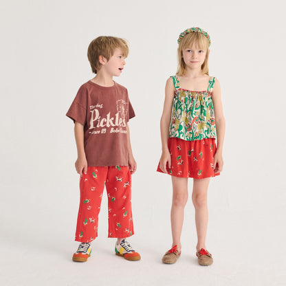 儿童棕色Logo棉T恤