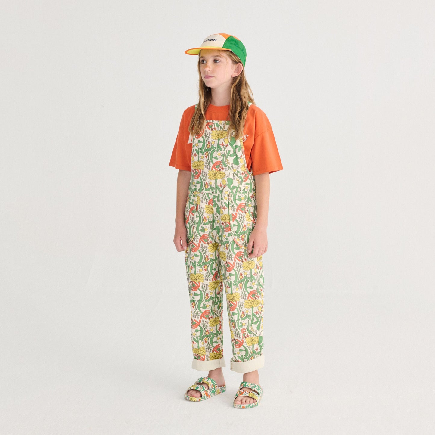 儿童橙色Logo棉T恤