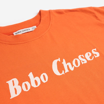 儿童橙色Logo棉T恤