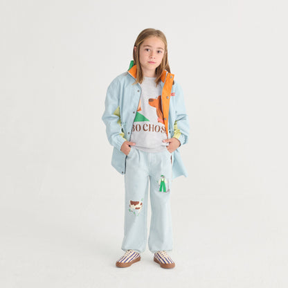 儿童灰色印花棉卫衣