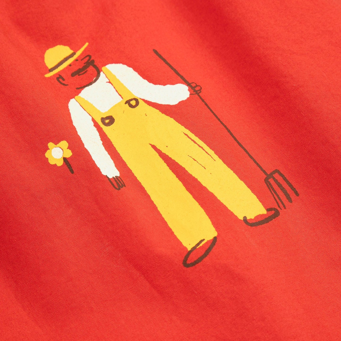 女童红色奶牛印花棉短裙