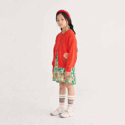 儿童米色Logo棉袜