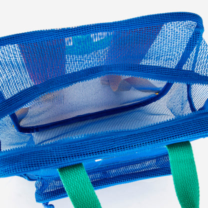 儿童蓝色网状背包(高28x宽22x深9cm)