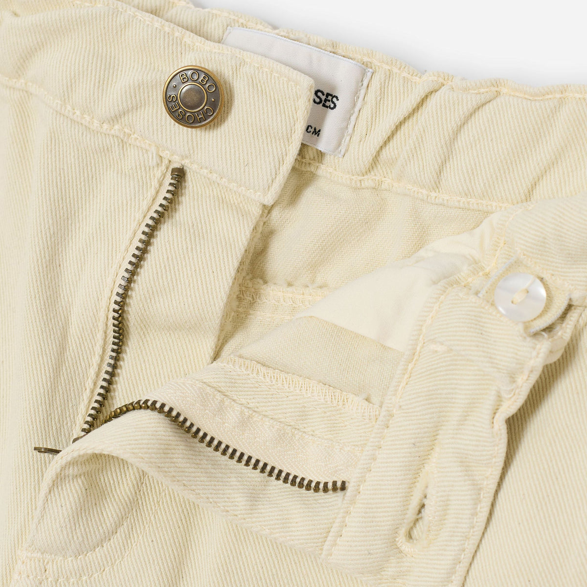 儿童白色印花牛仔裤