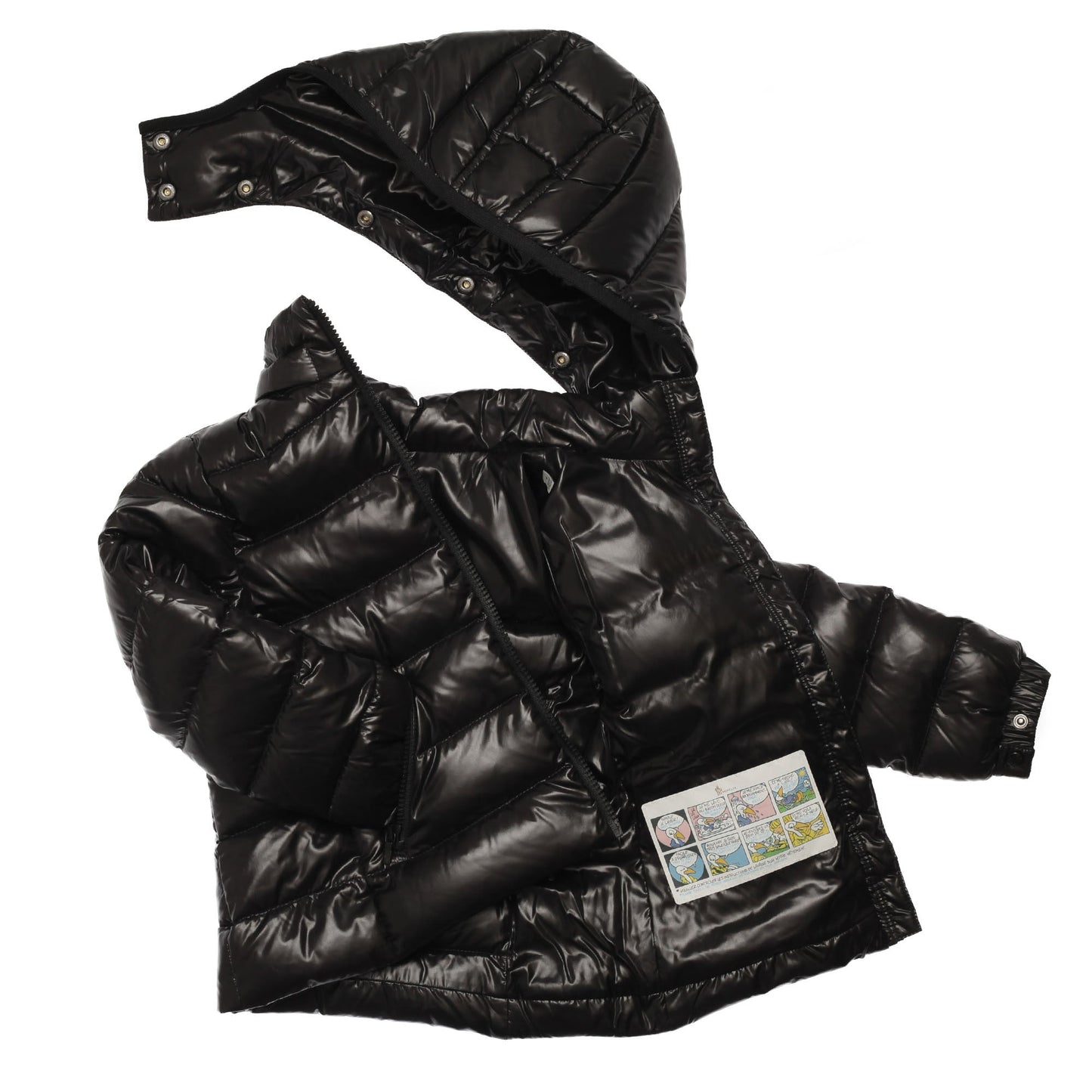 Baby Black Hooded 'Bady' Padded Down Jacket