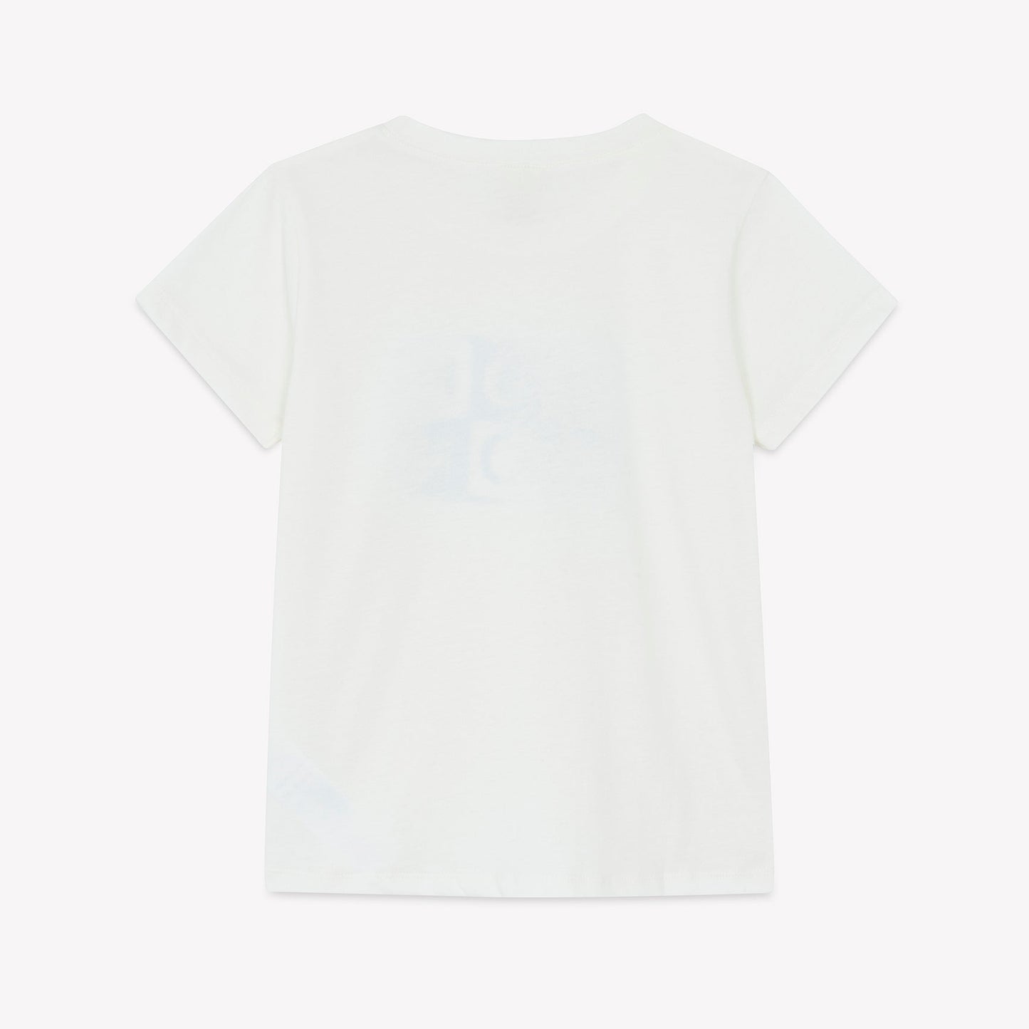男童白色印花Logo棉T恤