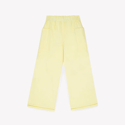 女童浅黄色棉长裤
