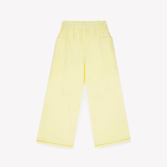 女童浅黄色棉长裤