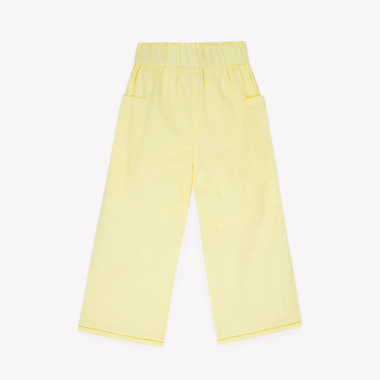 女童浅黄色棉长裤