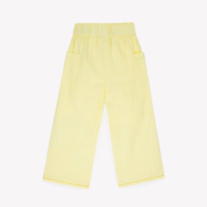 女童浅黄色棉长裤