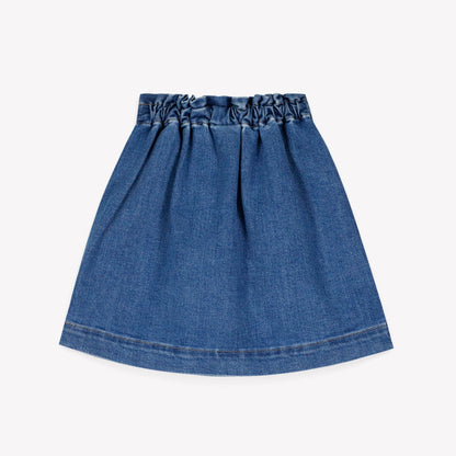 女童牛仔蓝色短裙