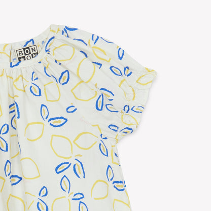 婴儿象牙白印花棉连衣裙