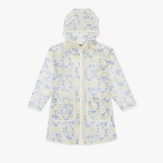 女童透明色柠檬印花雨衣