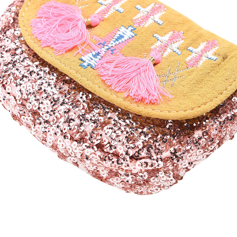 Girls Safran Tassel Trims 'Dika'Messenger Bags