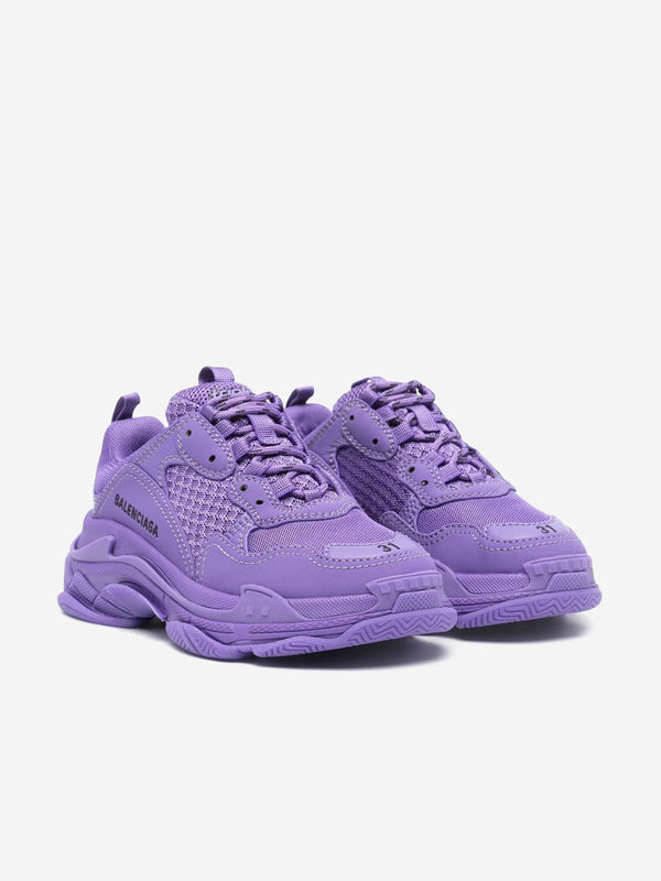 Balenciaga 儿童 Triple S 运动鞋（紫色）