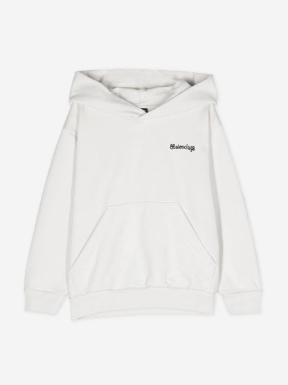 Balenciaga 儿童经典连帽衫（白色）
