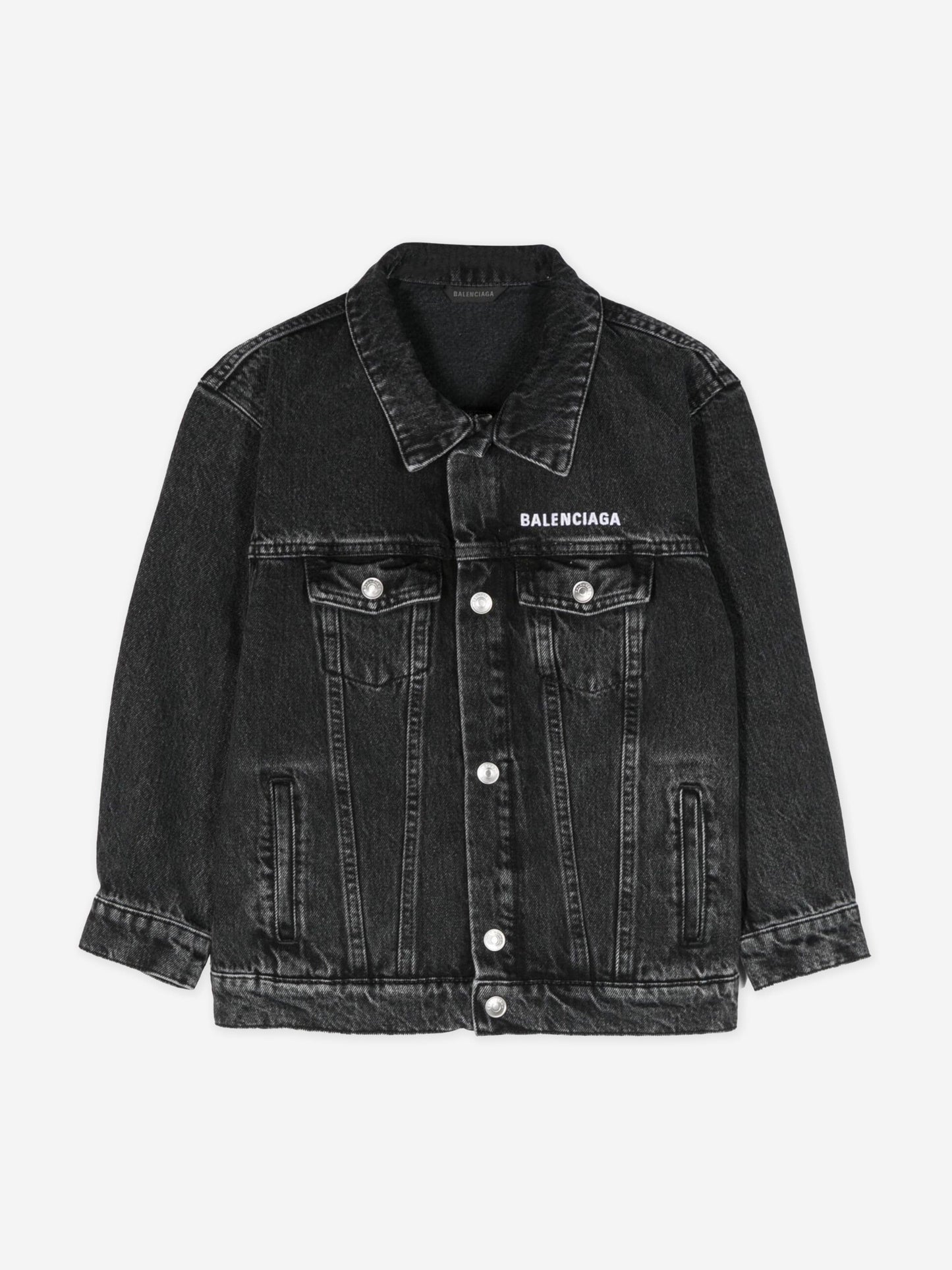 Balenciaga 儿童黑色牛仔夹克