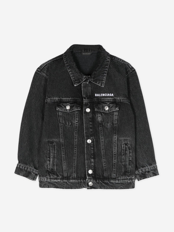 Balenciaga 儿童黑色牛仔夹克