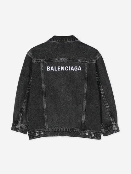 Balenciaga 儿童黑色牛仔夹克