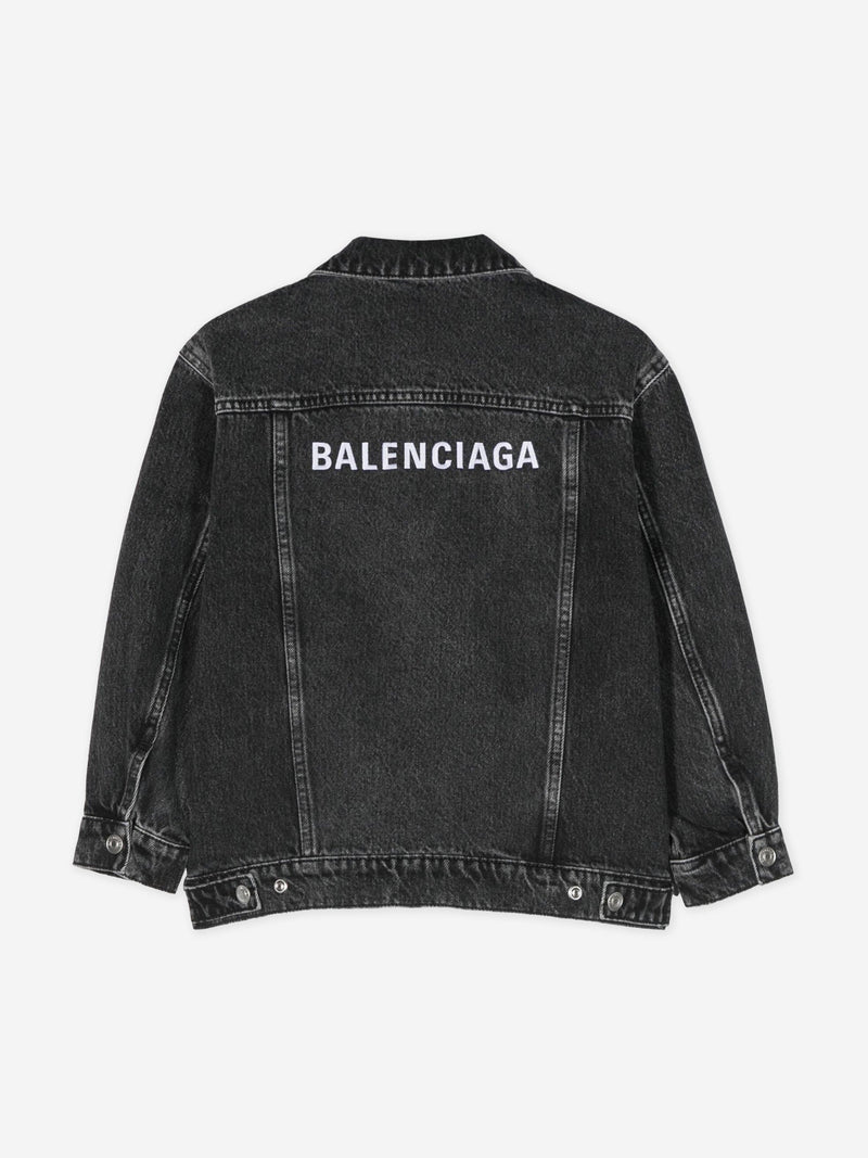 Balenciaga 儿童黑色牛仔夹克
