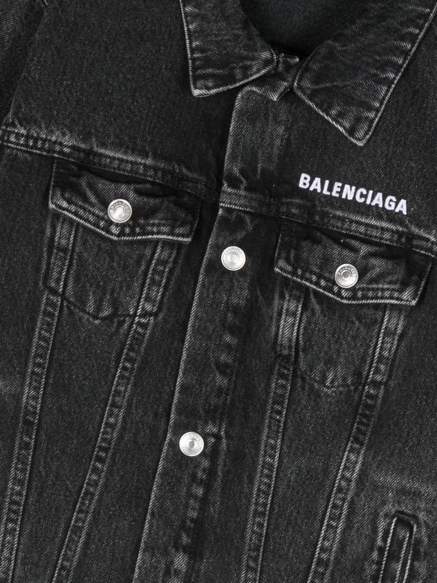 Balenciaga 儿童黑色牛仔夹克