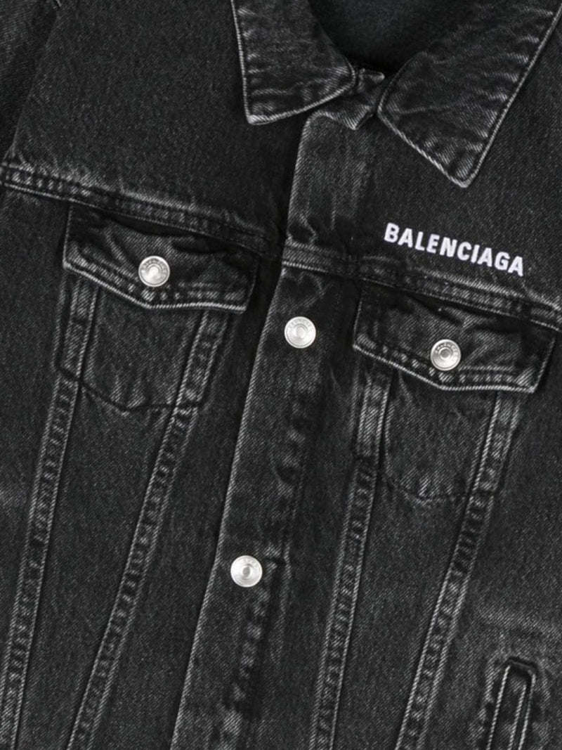Balenciaga 儿童黑色牛仔夹克