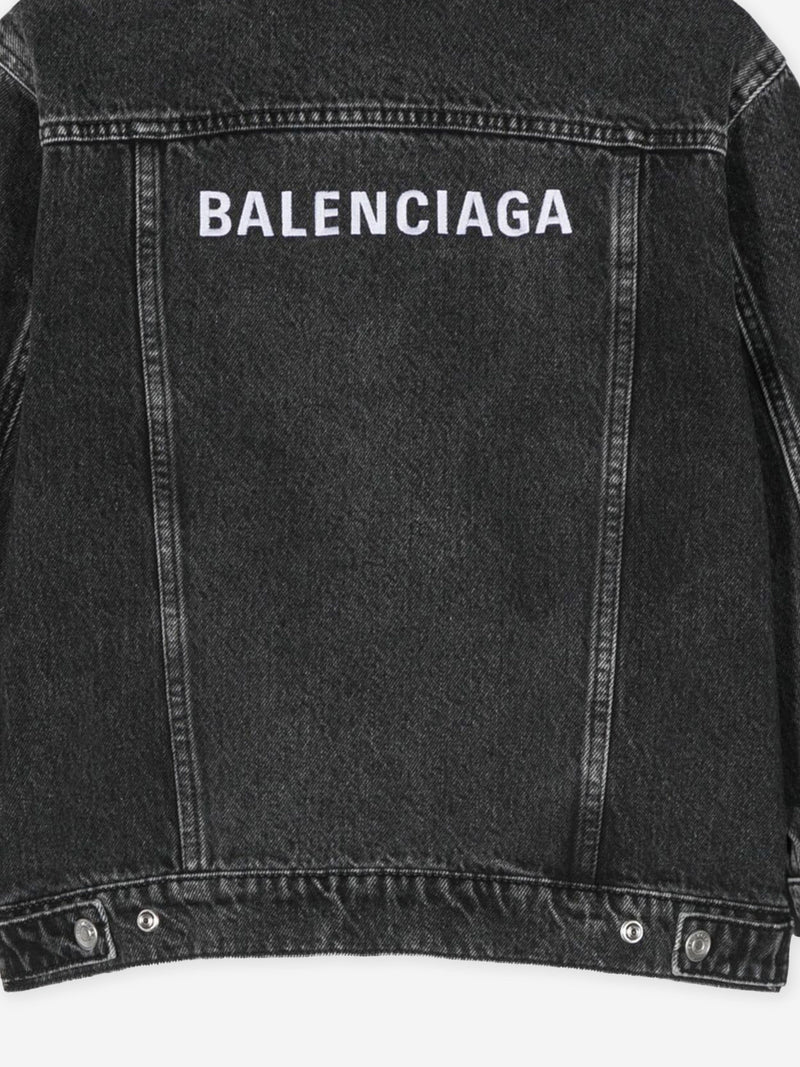 Balenciaga 儿童黑色牛仔夹克