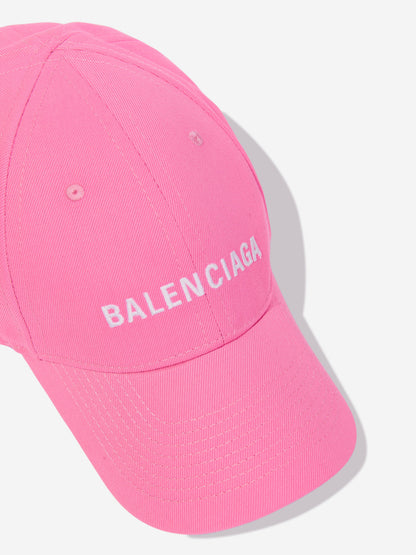 Balenciaga Kids 粉色徽标帽