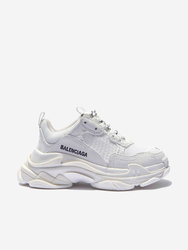 Balenciaga 儿童 Triple S 运动鞋（白色）
