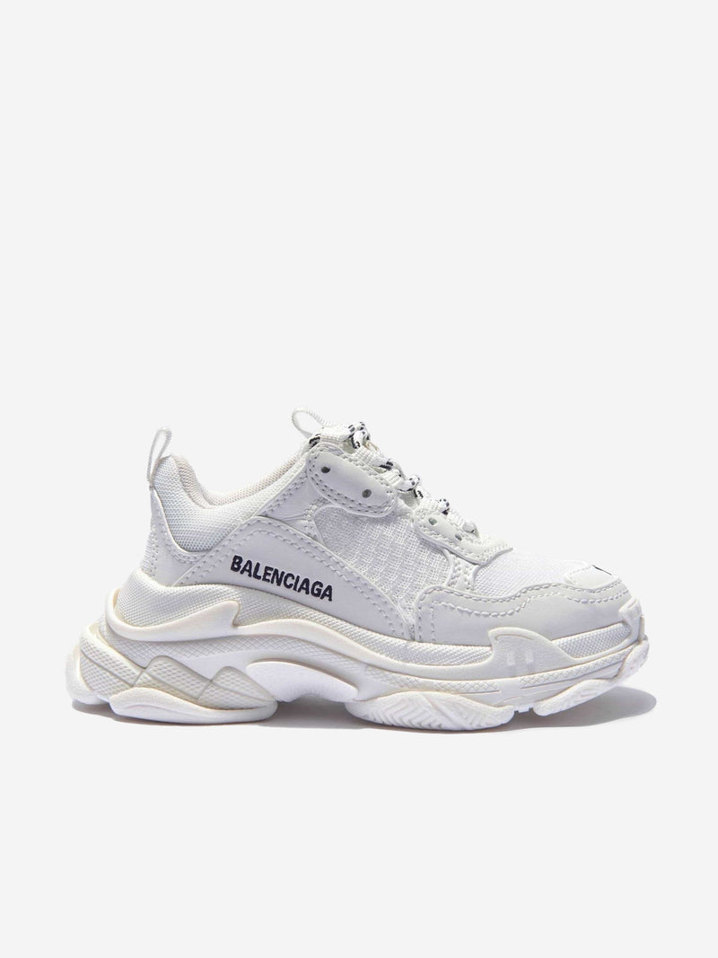 Balenciaga 儿童 Triple S 运动鞋（白色）