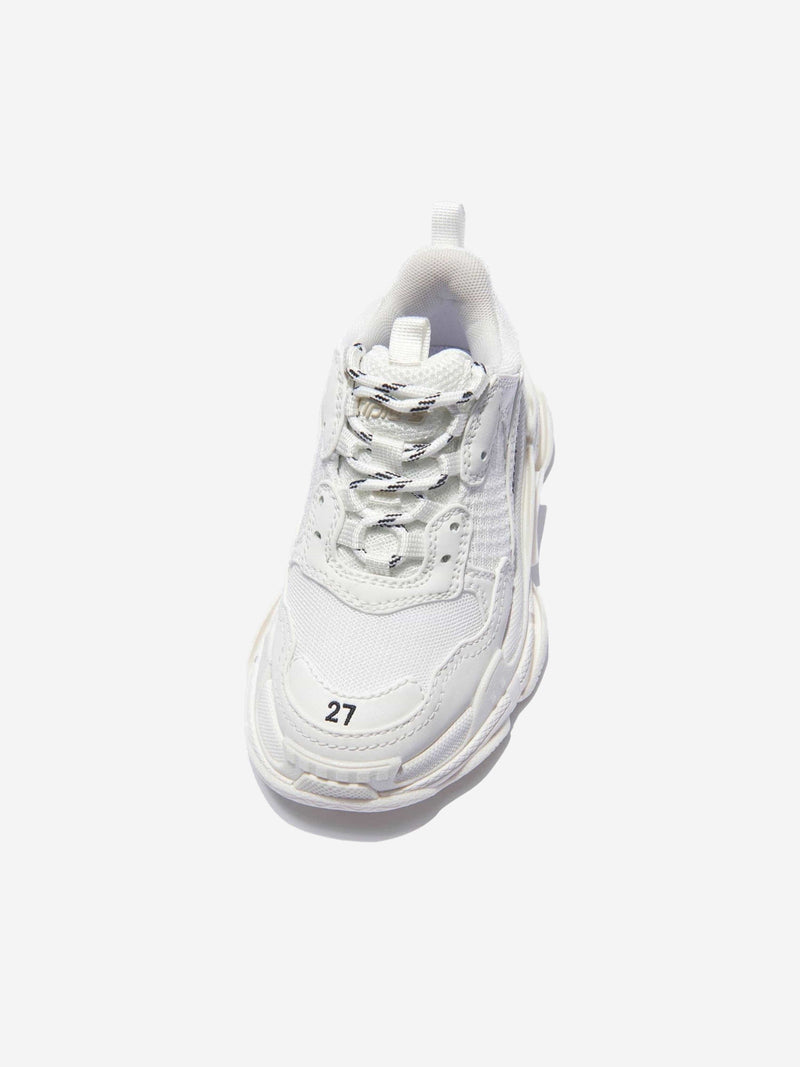 Balenciaga 儿童 Triple S 运动鞋（白色）