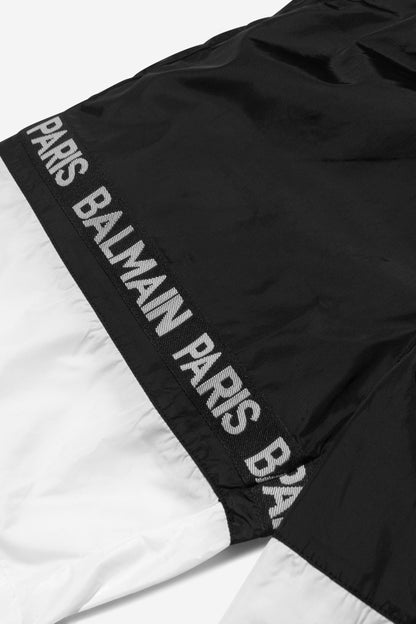 Balmain 男童拼色徽标泳裤