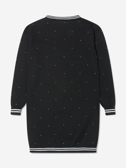 Balmain 女童羊毛针织徽标连衣裙