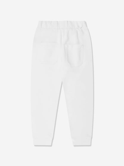 Balmain 女童白色徽标慢跑裤