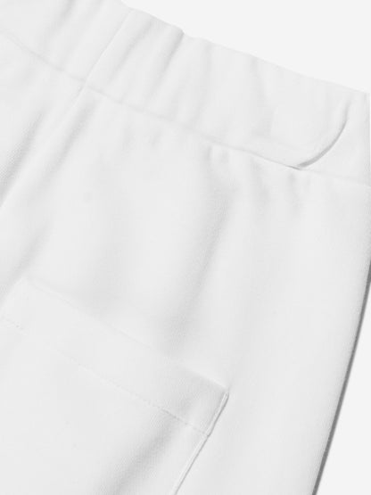 Balmain 女童白色徽标慢跑裤