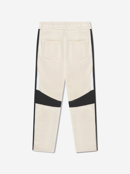 Balmain Boys 米色徽标慢跑裤