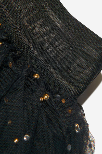Balmain 女童分层薄纱裙